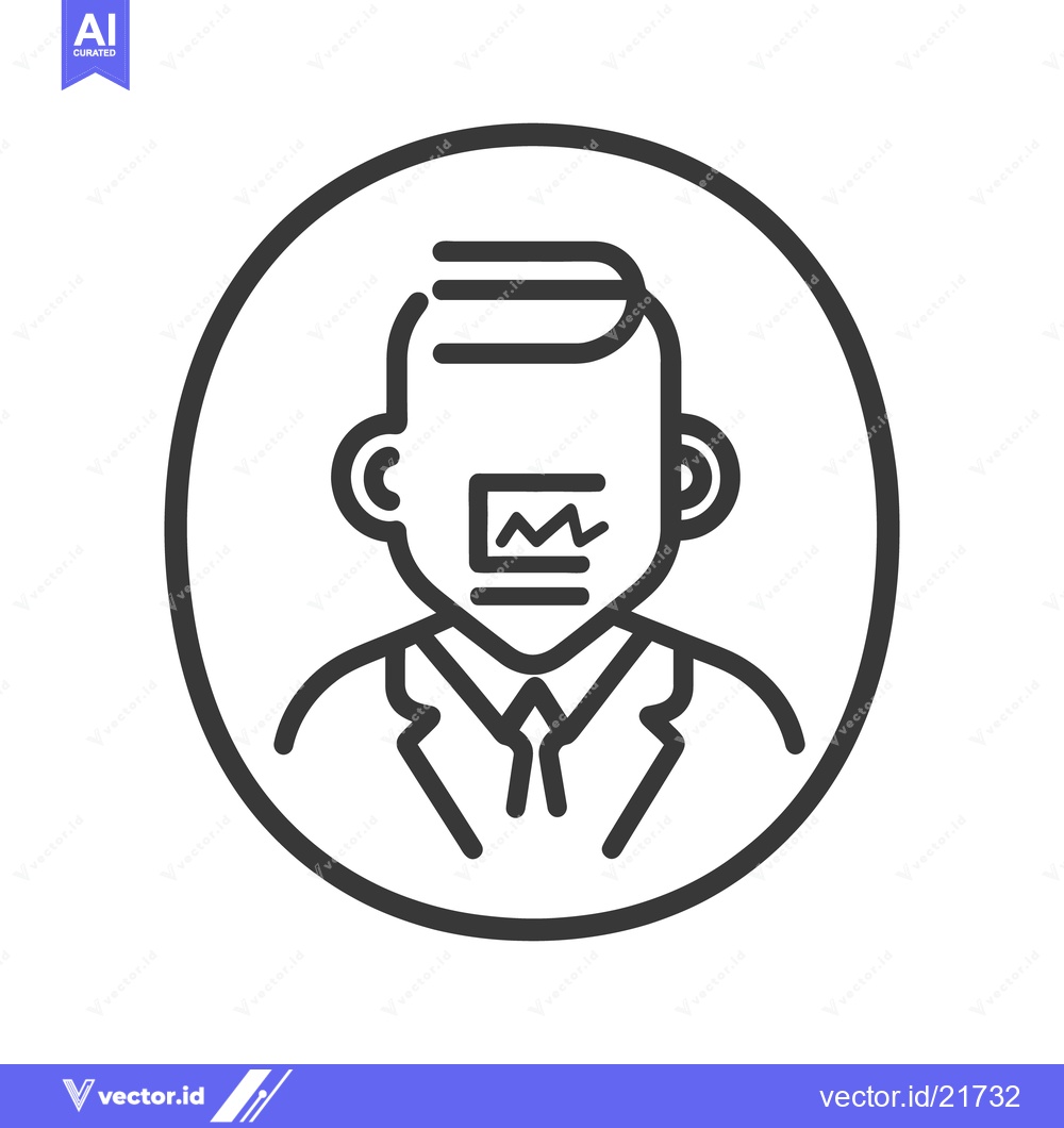 Premium Vector of A business person with a graph inside his open mouth