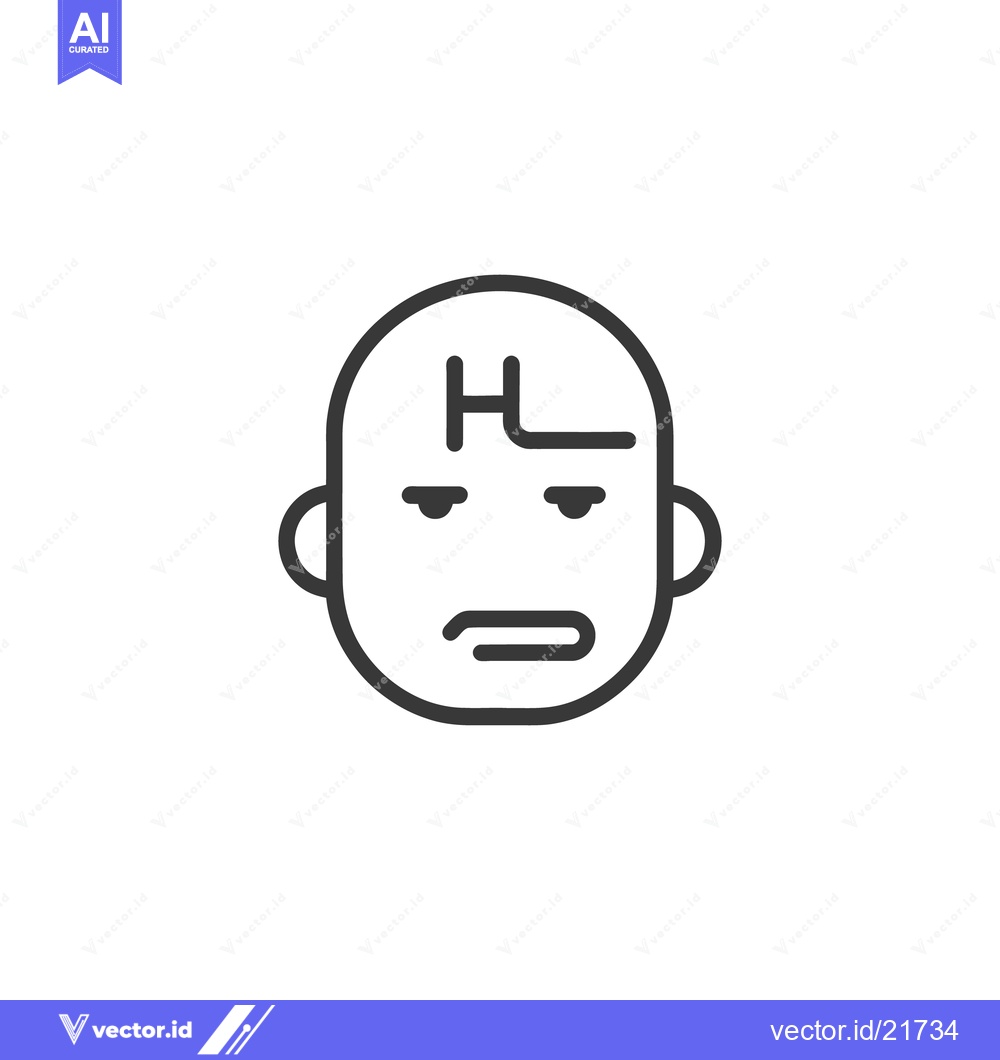 Premium Vector dari A simplistic black and white illustration of a human face