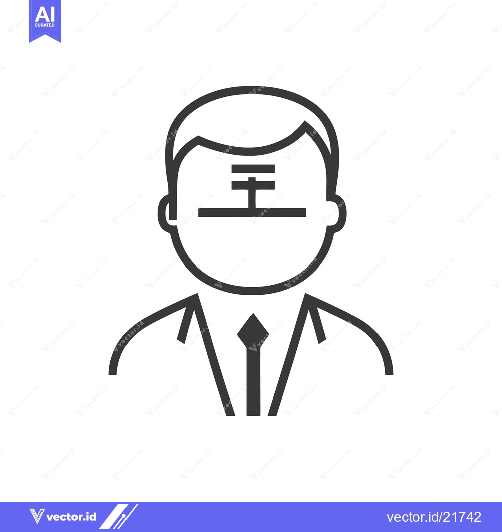 Premium Vector dari A simple line drawing depicting a person with a symbol