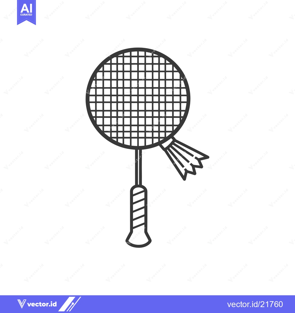Premium Vector of Badminton racket and shuttlecock icon