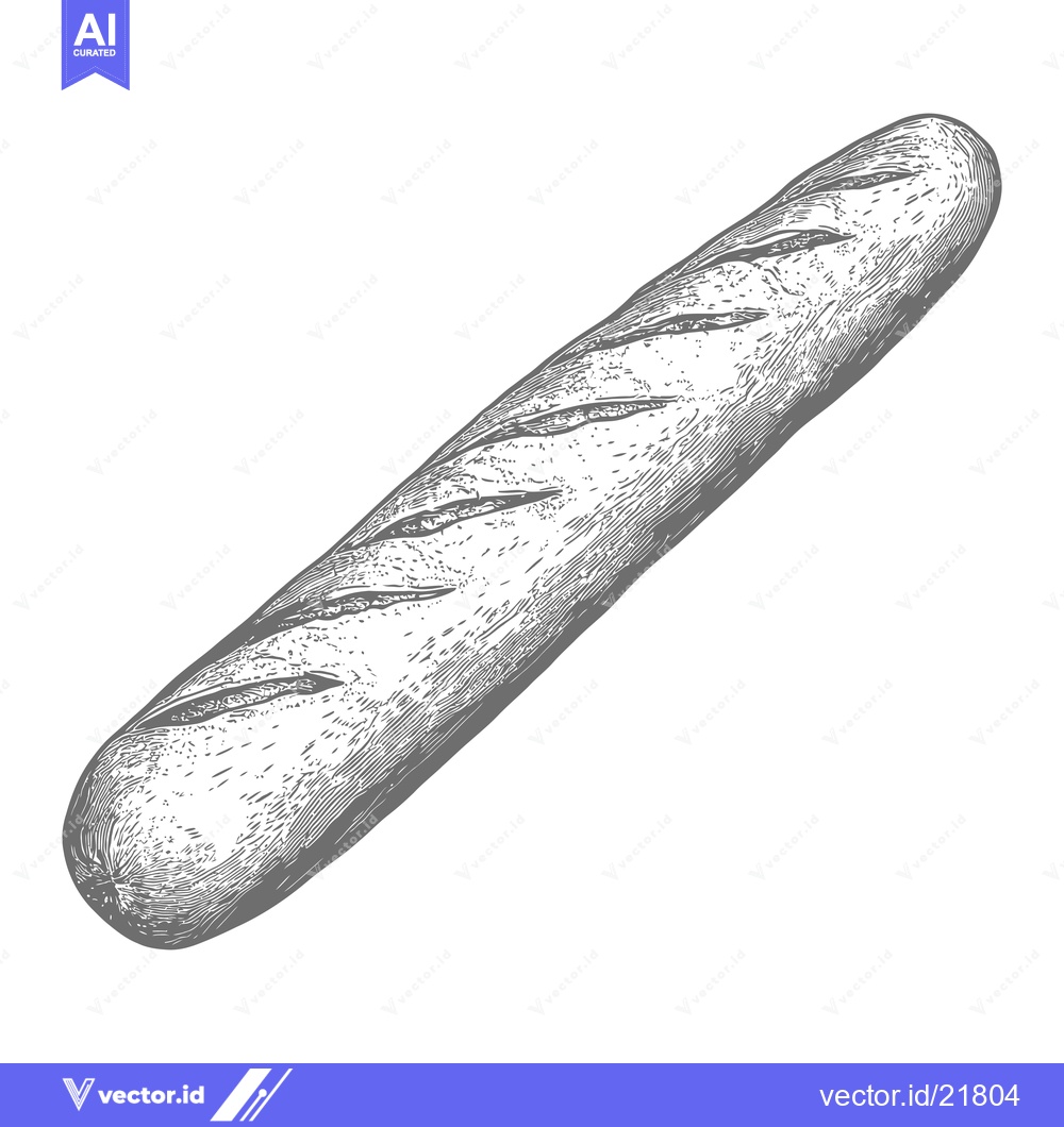 Premium Vector of An illustrated loaf of bread ready for breakfast or lunch