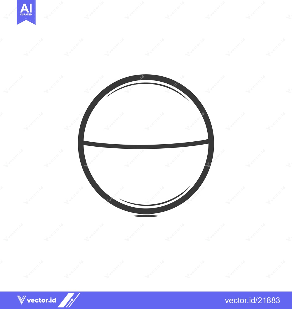 Premium Vector dari A simple black and white illustration of a split circular object