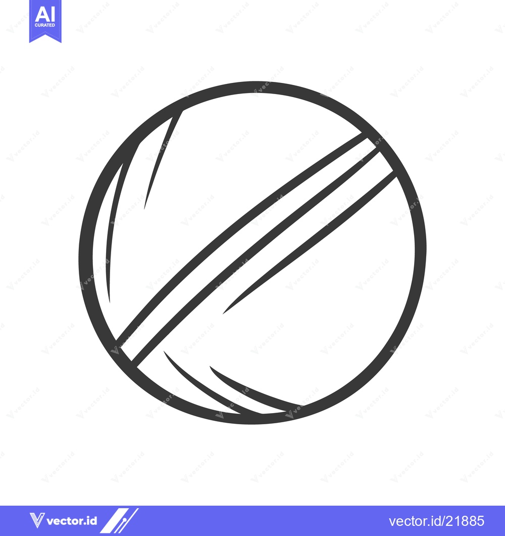 Premium Vector dari A simple illustration of a ball with diagonal parallel lines
