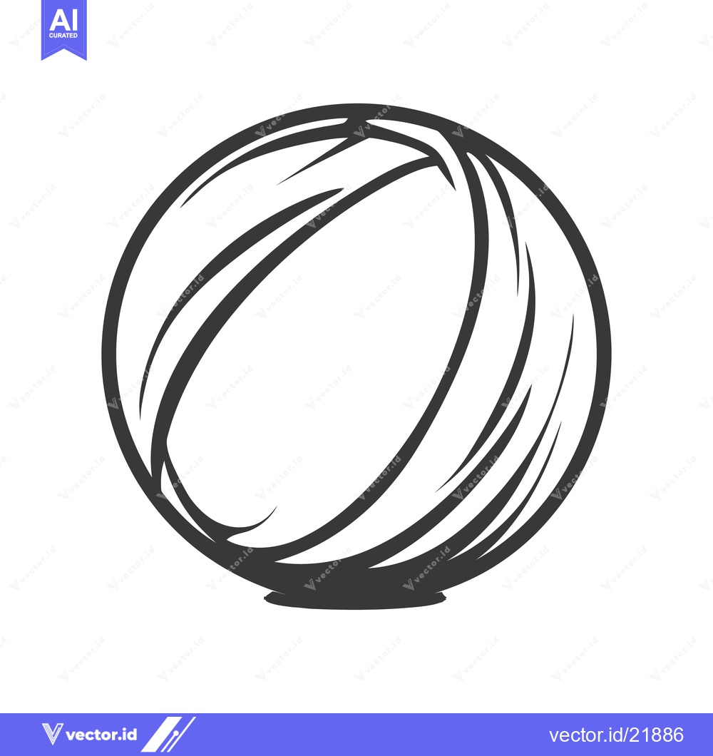 Premium Vector dari A round object illustrated with lines and a simple design