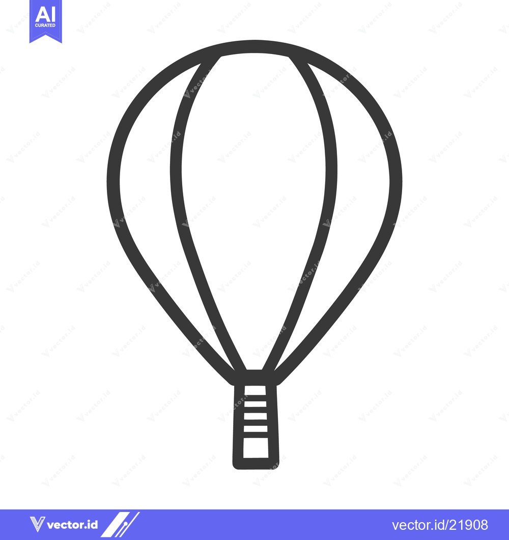 Premium Vector of A simple vector illustration of a hot air balloon