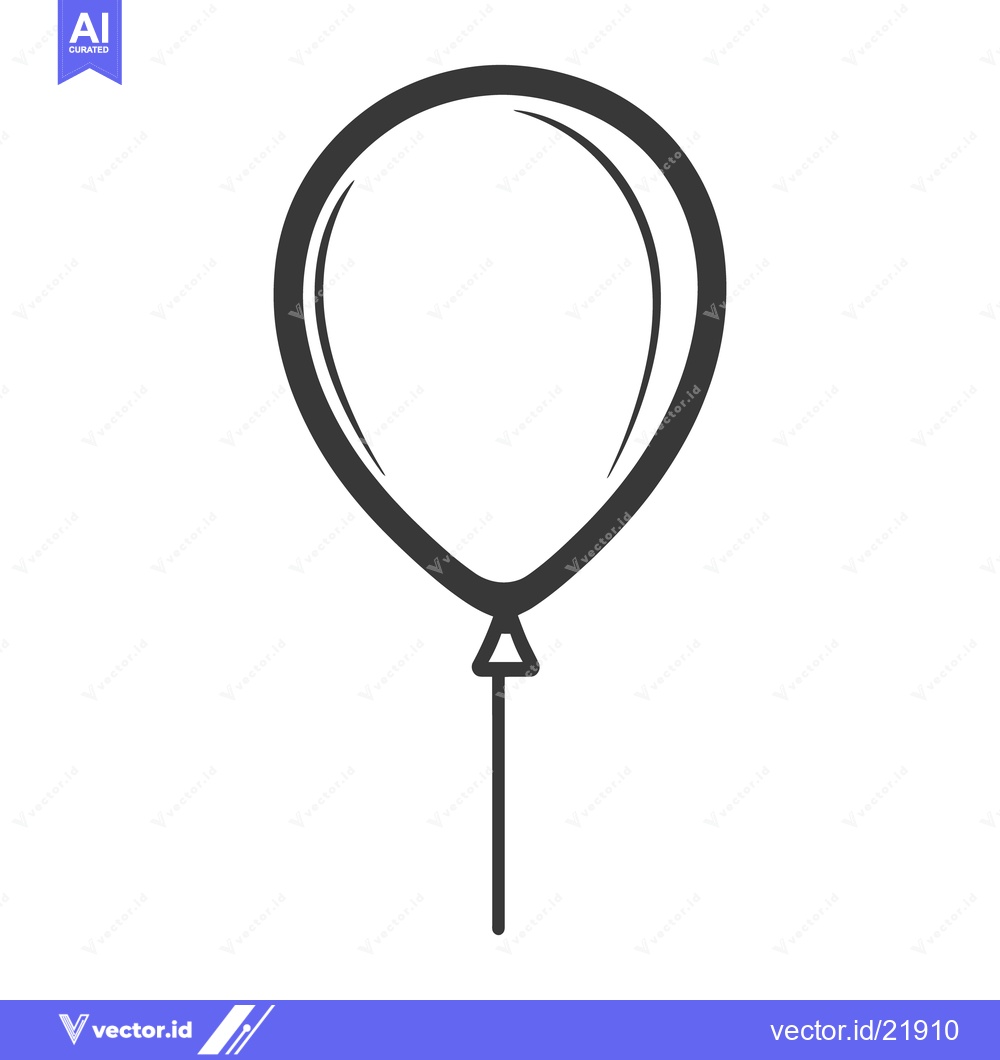 Premium Vector dari Simple illustration of a floating balloon with a string attached below