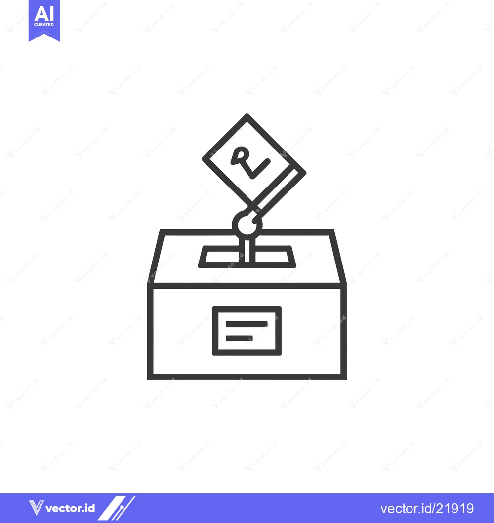 Premium Vector dari Ballot being cast into a ballot box