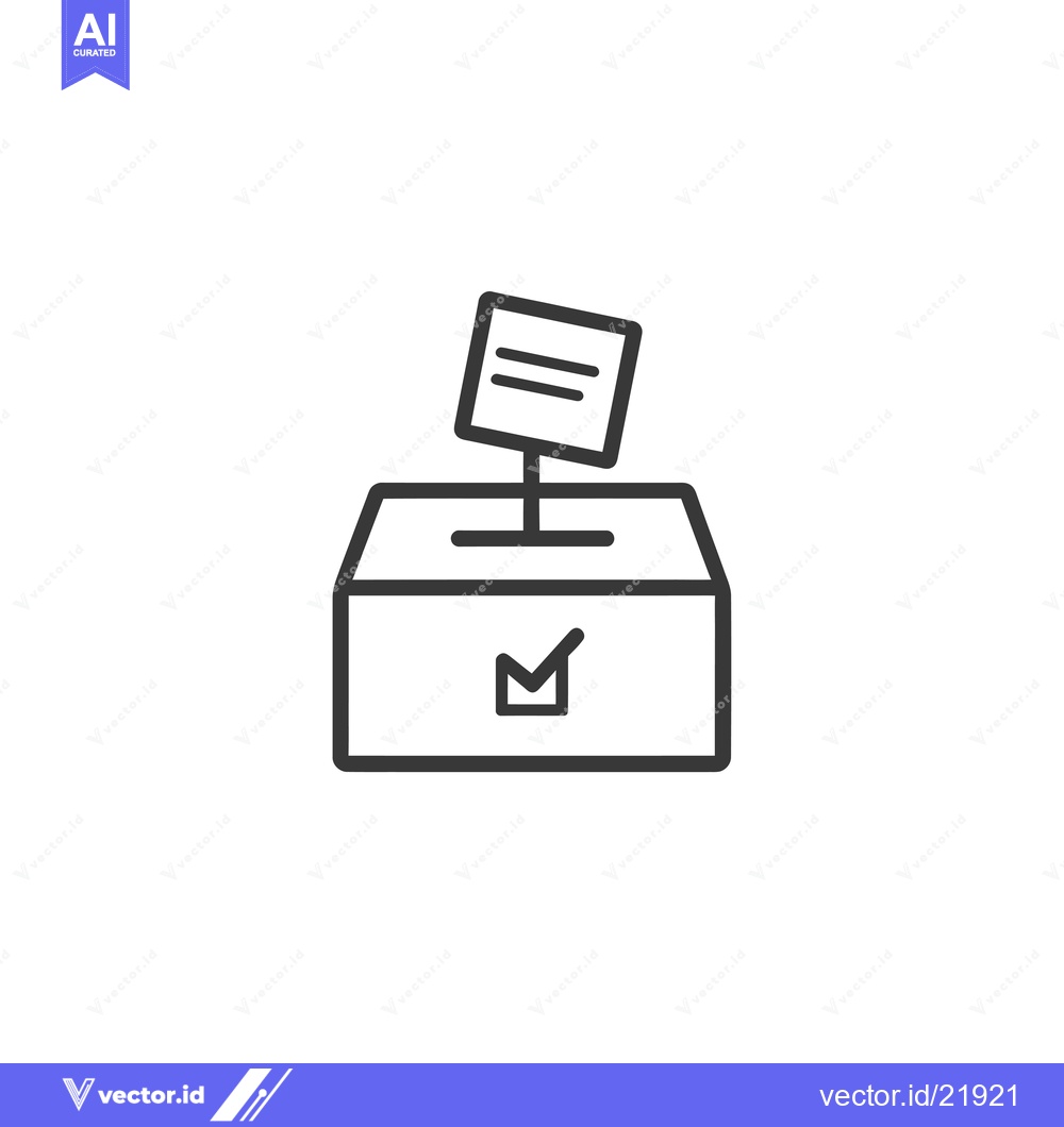 Premium Vector dari Ballot Being Dropped Into a Ballot Box