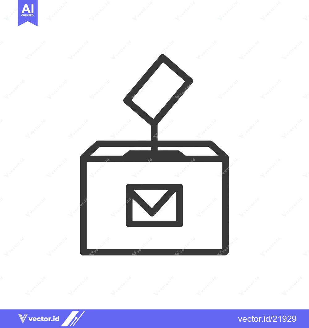 Premium Vector dari Ballot Paper Dropped into Ballot Box