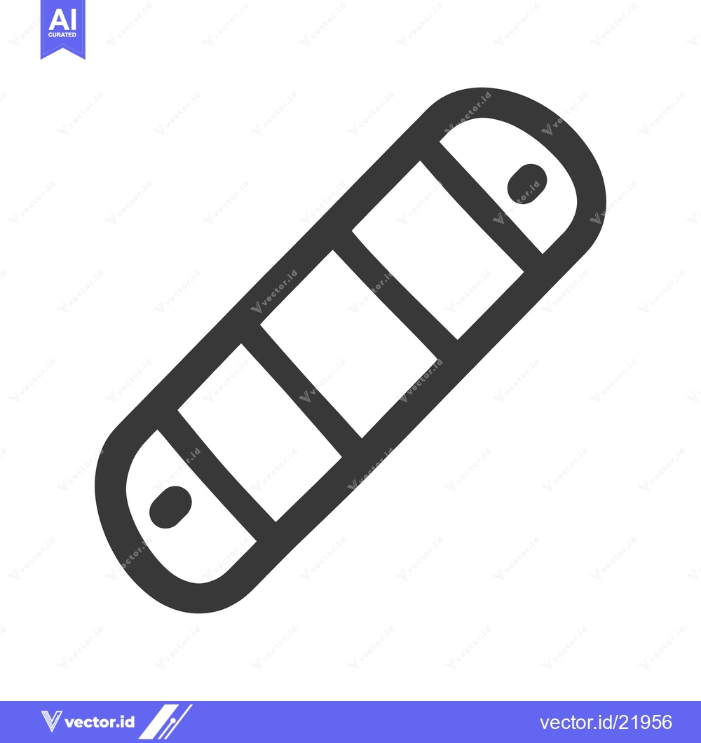 Premium Vector dari Simple black and white icon depicting a long rectangular shape