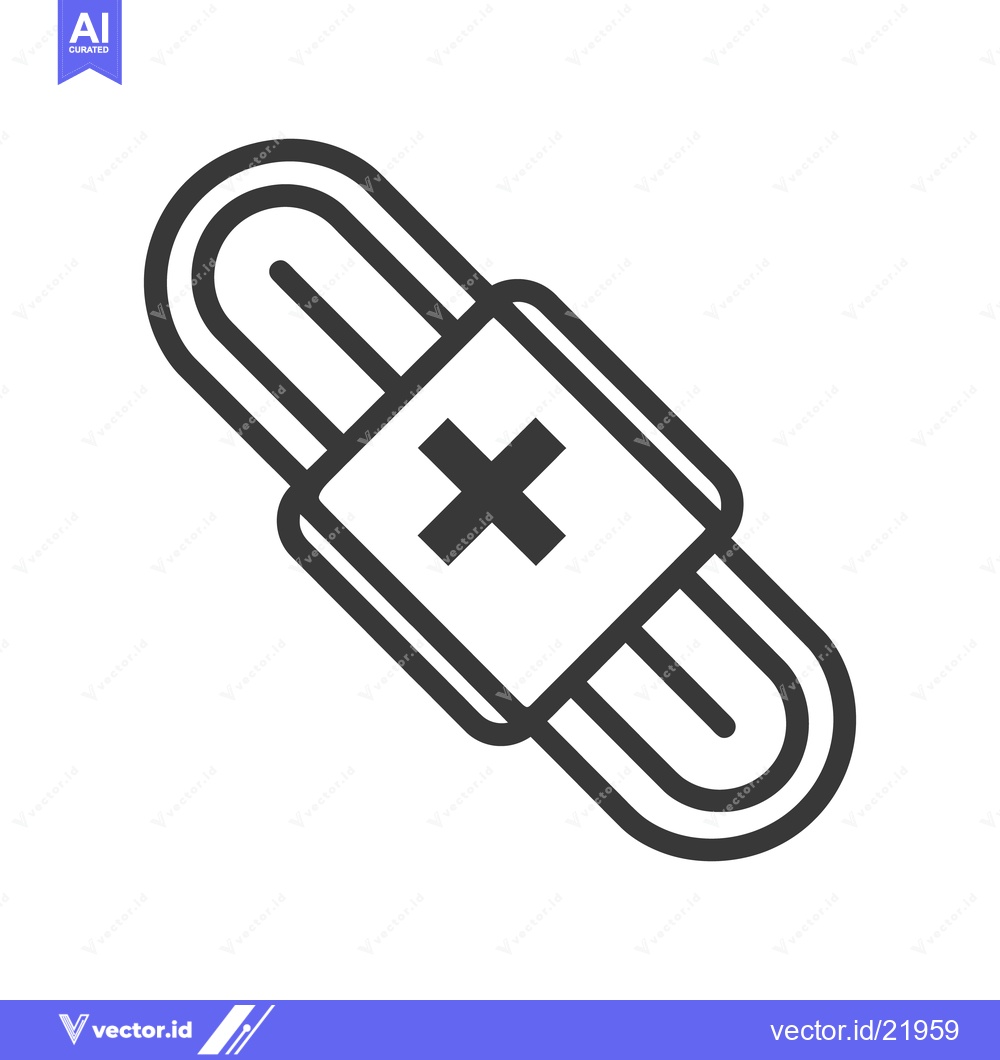 Premium Vector dari A simple black and white illustration of a medical bandage