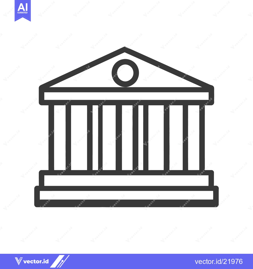 Premium Vector dari A simple illustration depicting a classical building with columns