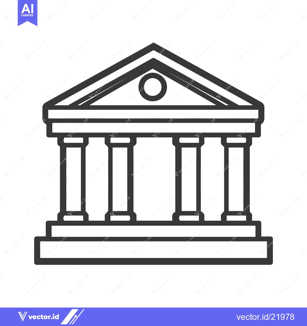 Premium Vector dari A detailed black and white illustration of a building facade