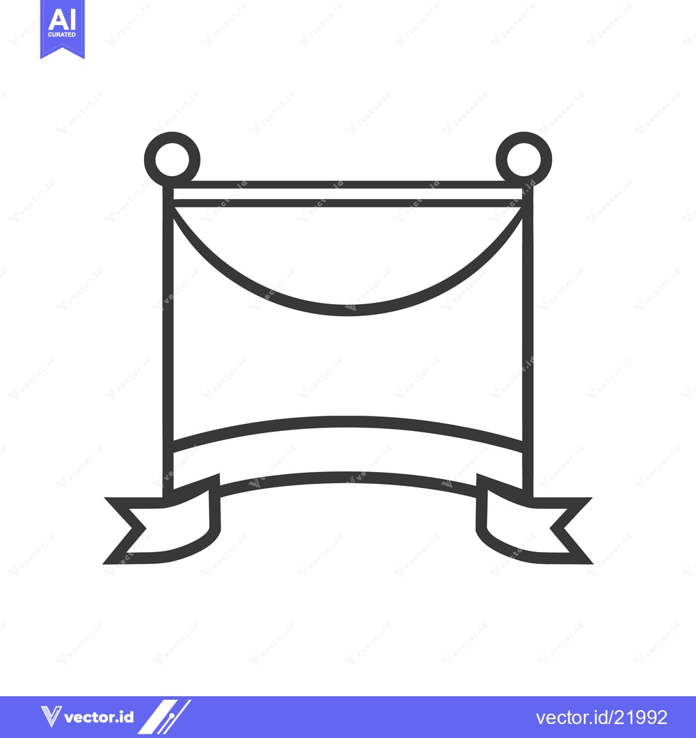 Premium Vector dari A simple illustrative banner design with ribbons and a decorative top