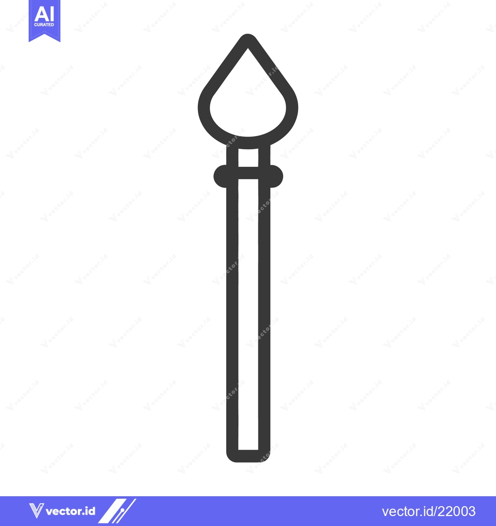 Premium Vector of A simple black and white drawing of a spear