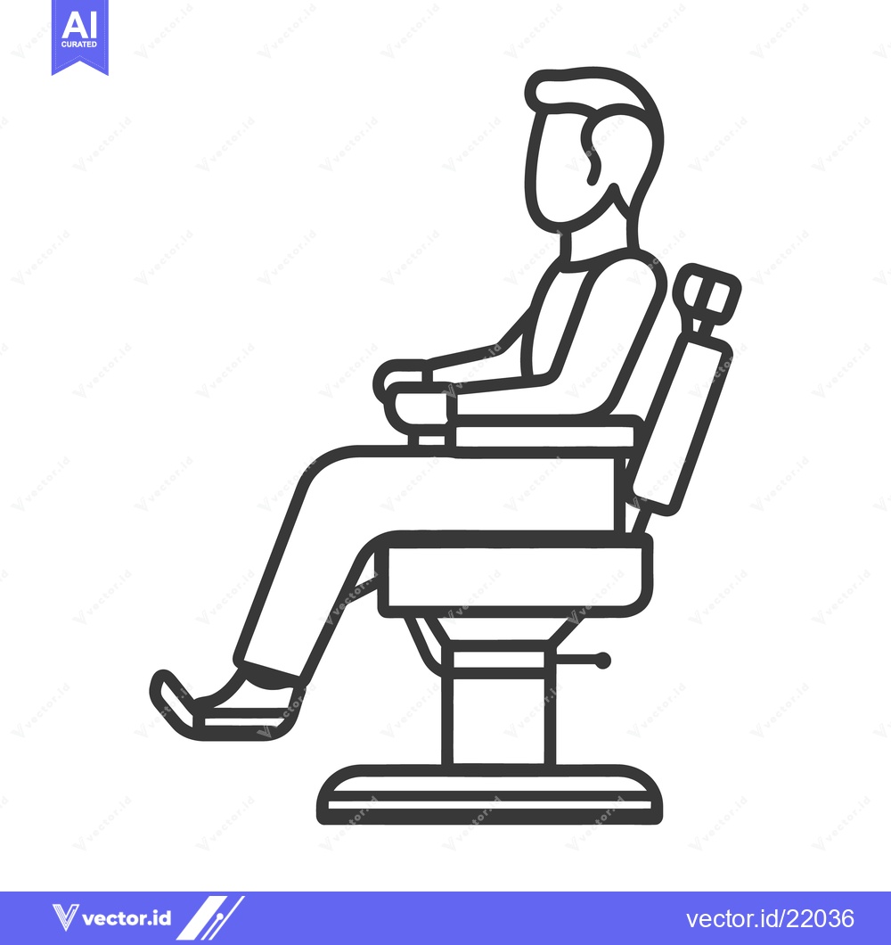 Premium Vector of A person sitting in a chair facing towards the left side