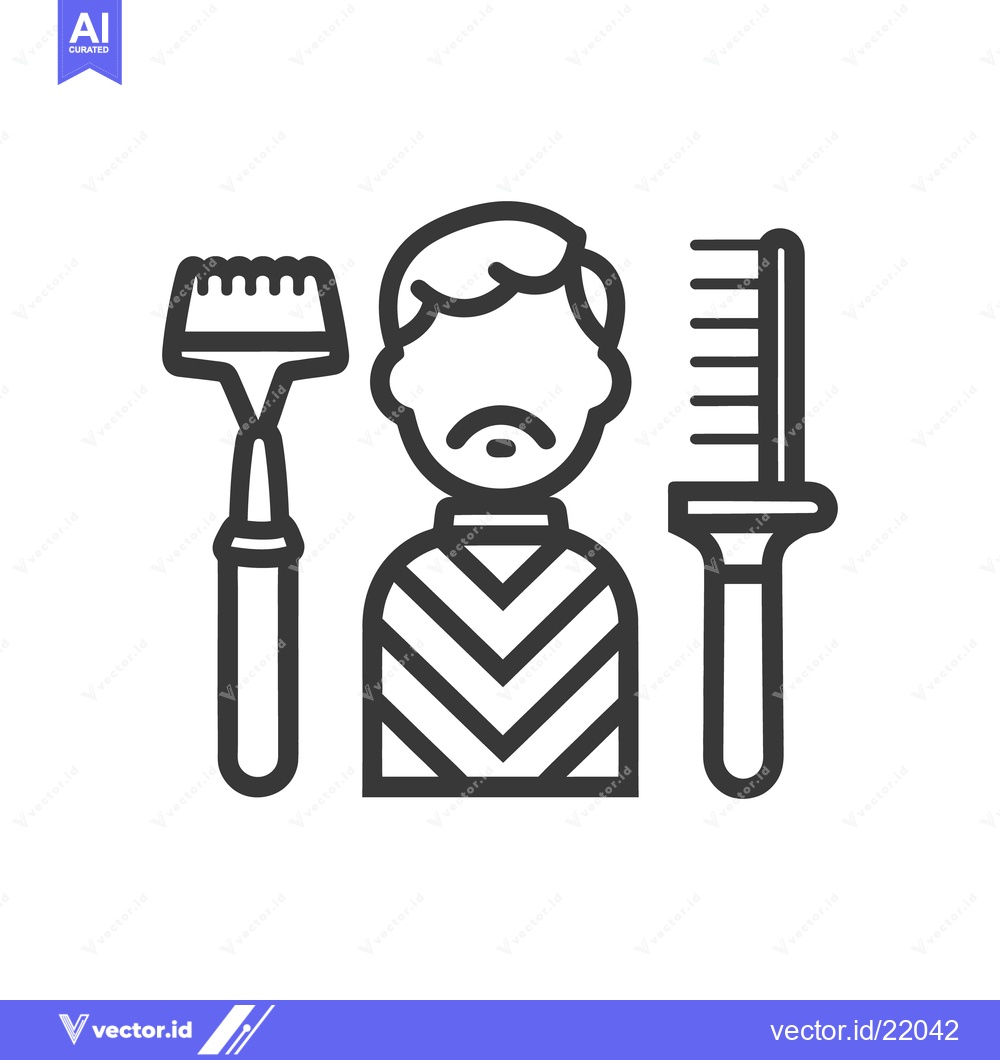 Premium Vector of Illustration depicting a person with grooming tools surrounding their