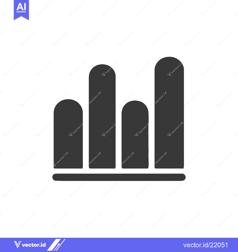 Premium Vector dari Simple Bar Graph Icon: Data Visualization, Business, Statistics, Progr