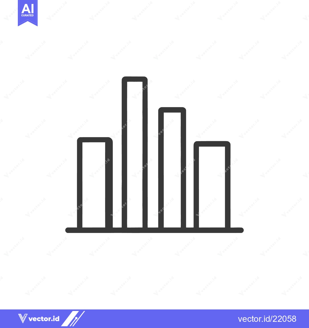 Premium Vector of A simple black and white illustration of a bar graph diagram