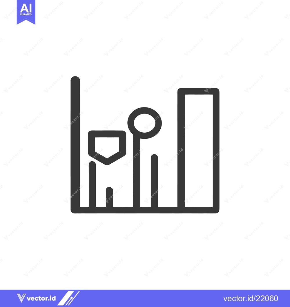 Premium Vector of A black and white minimalistic graphical representation of a figure