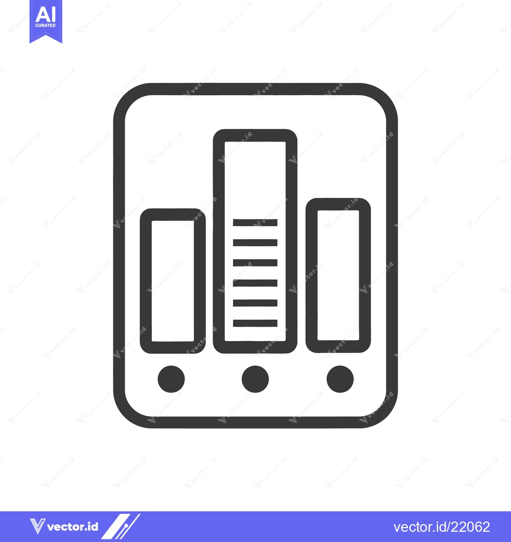 Premium Vector of A graphic illustration showing a data comparison in an icon