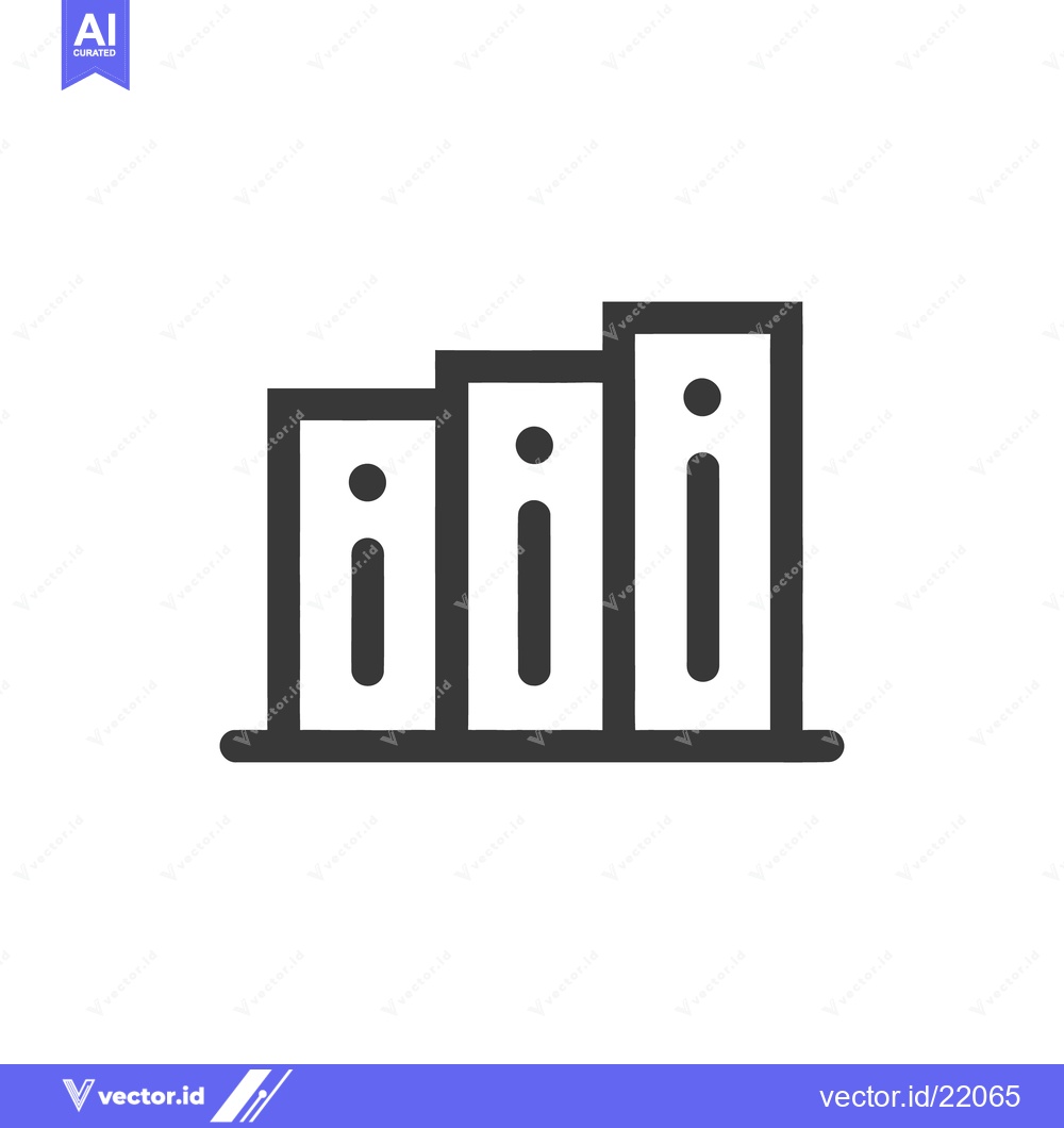 Premium Vector dari Three bar charts with increasing height representing growth and progre