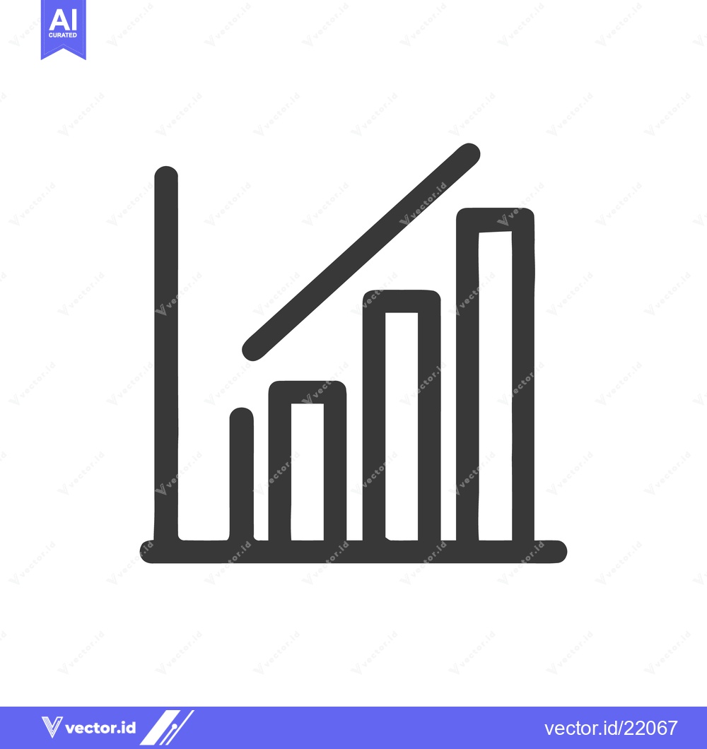 Premium Vector of Simple, Hand-Drawn Bar Graph Illustrating Growth