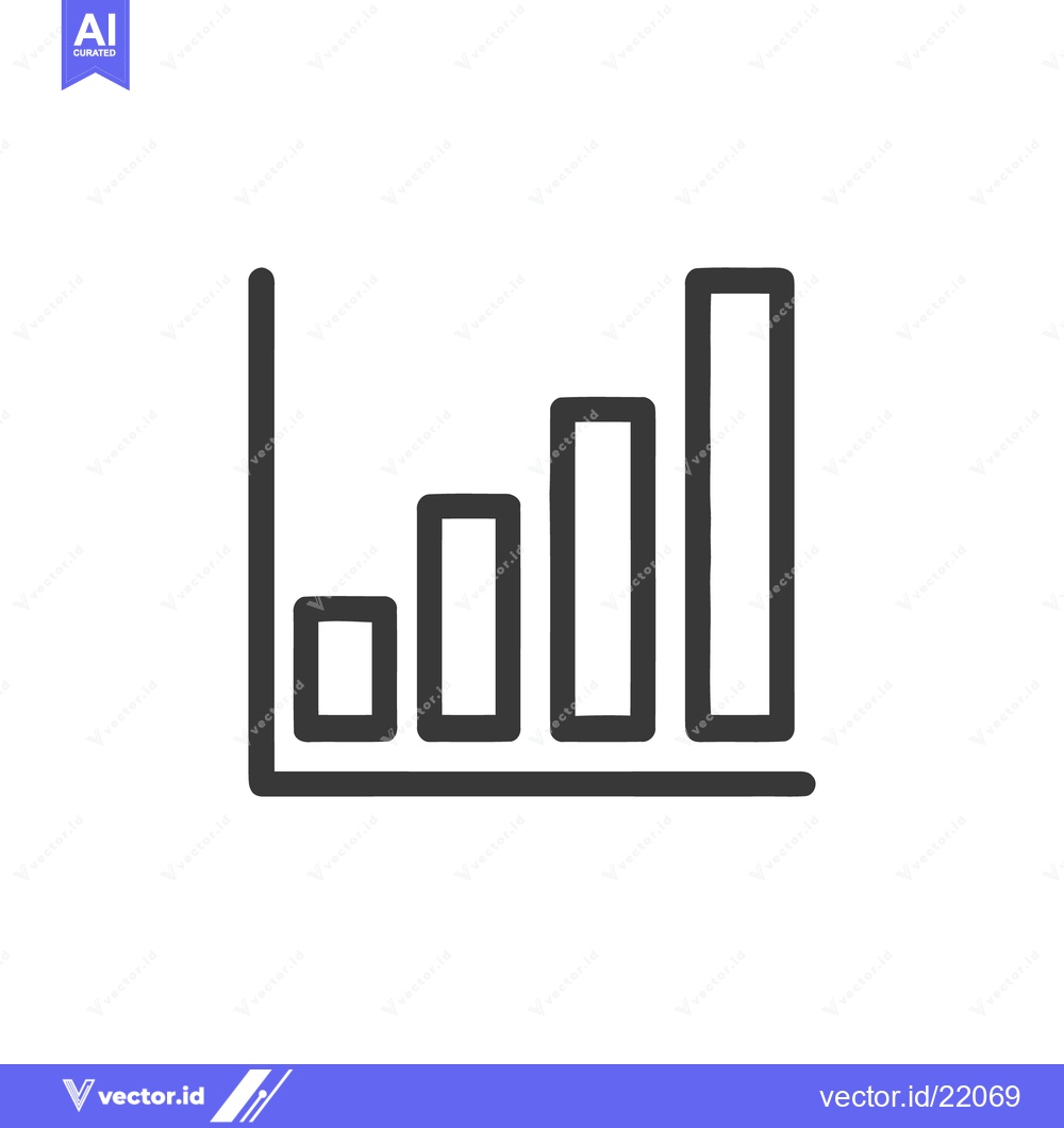 Premium Vector dari Ascending Bar Graph Icon: Growth, Progress, and Positive Trend Visuali