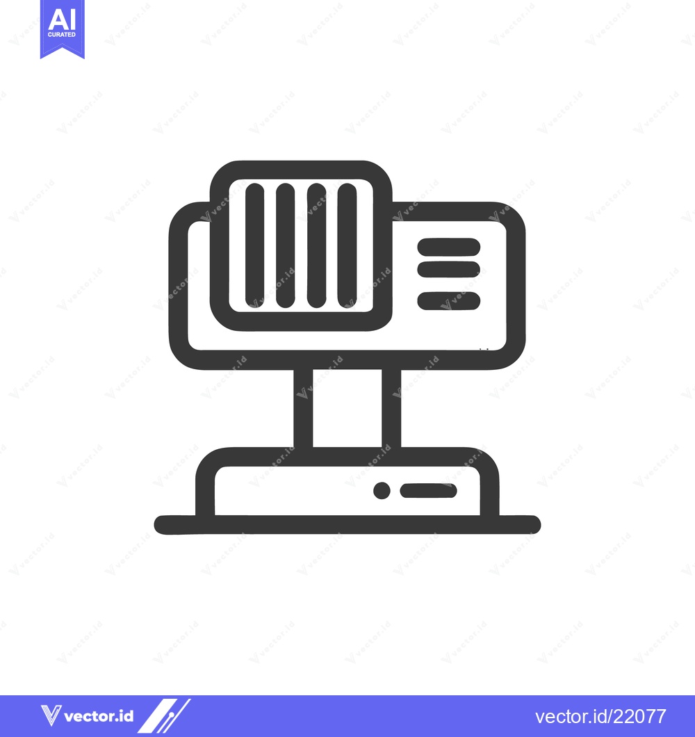 Premium Vector dari Modern Minimalist Server Rack Icon on White Background