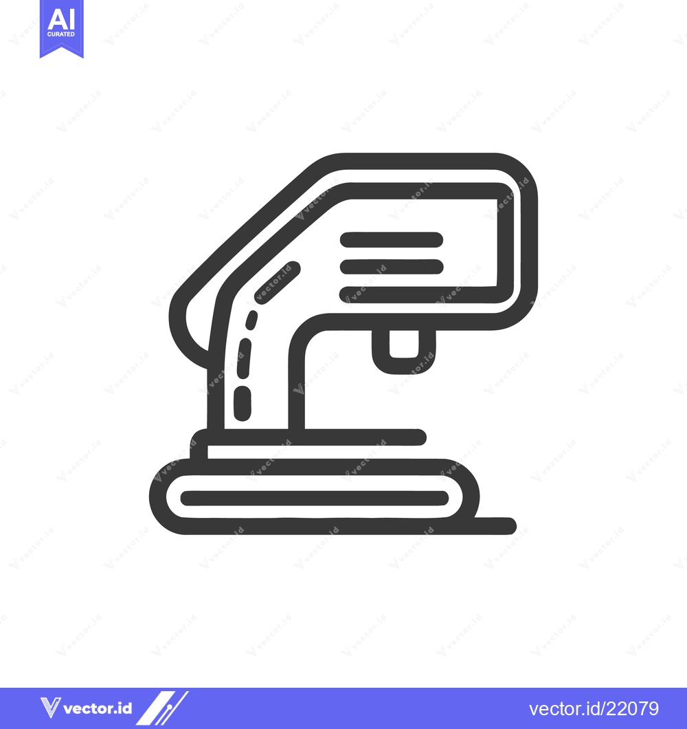 Premium Vector dari Stylized Stapler Icon: Minimalist Design, Bold Lines, Office Equipment