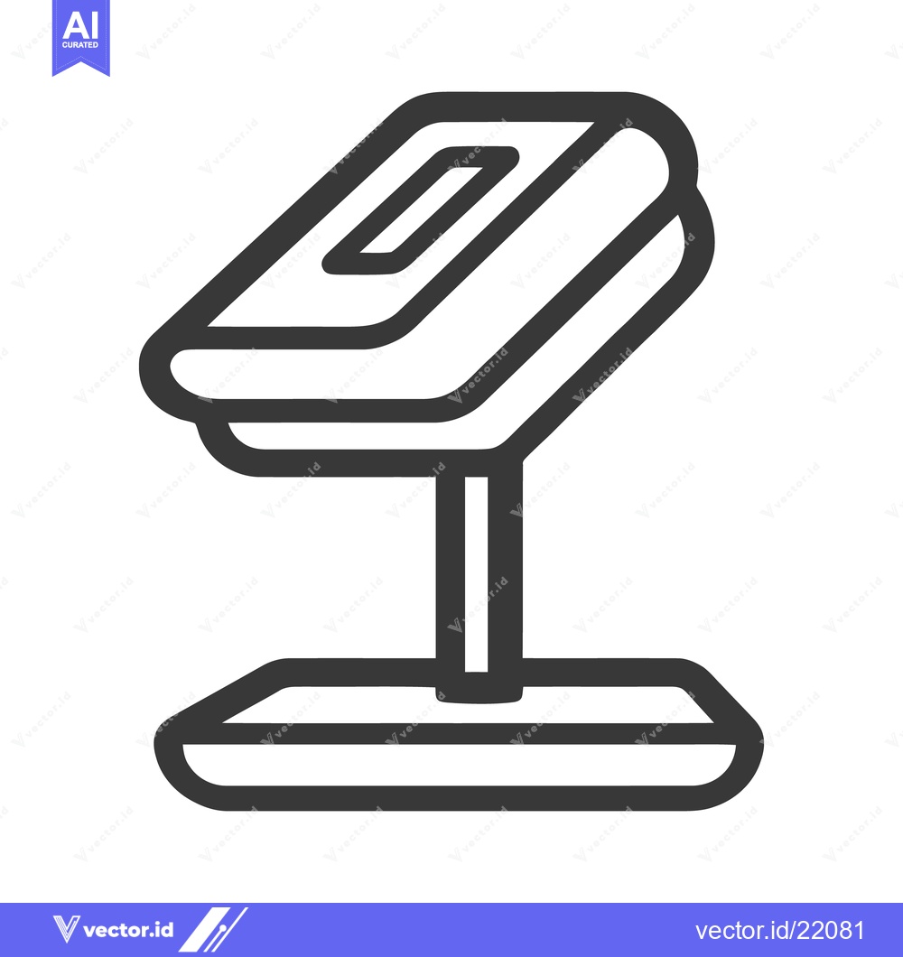 Premium Vector dari Modern Minimalist Scanner Icon, Bold Outline, Clean Design