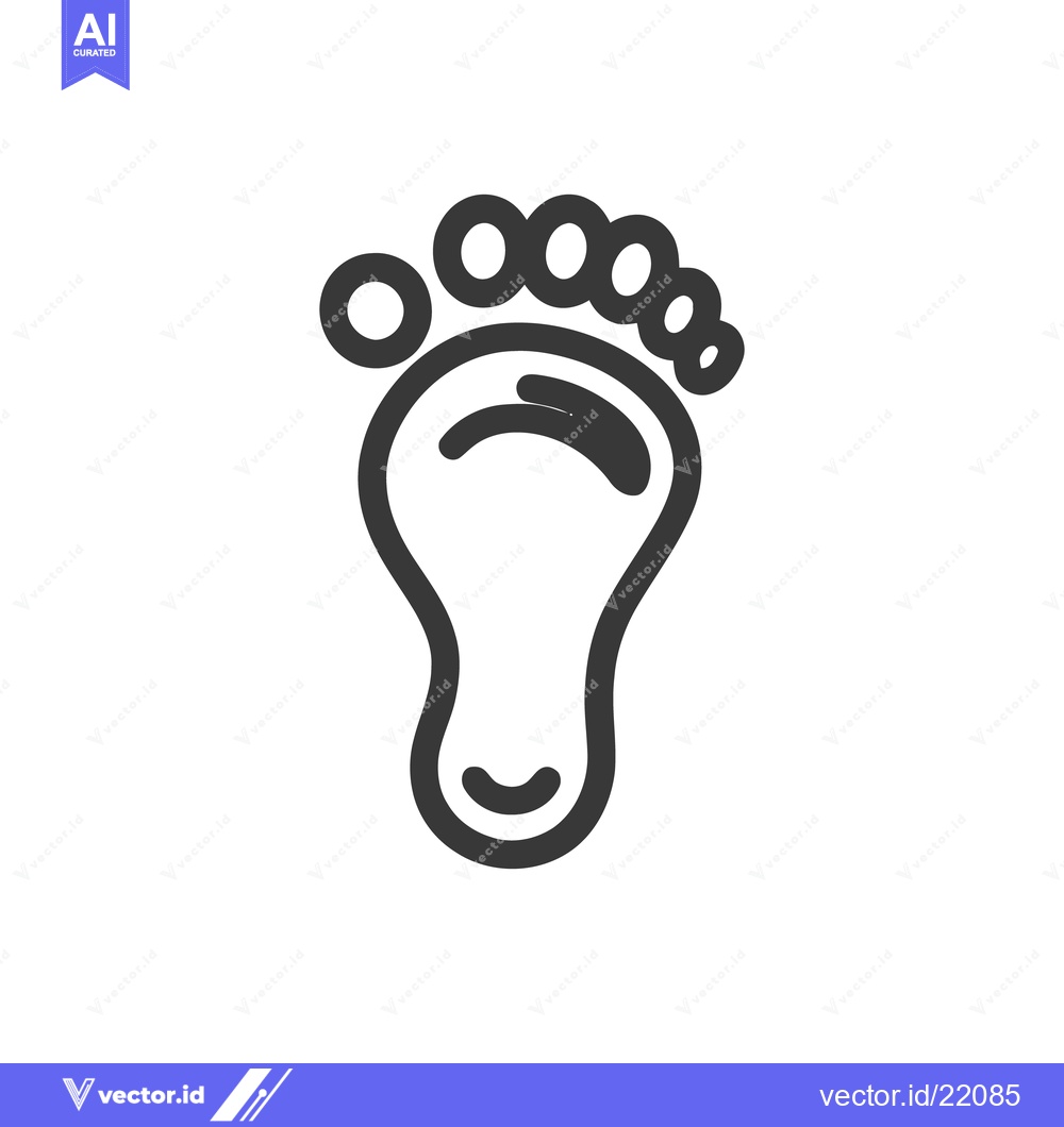 Premium Vector dari Minimalist Footprint Icon: Simple, Clean Design on White Background