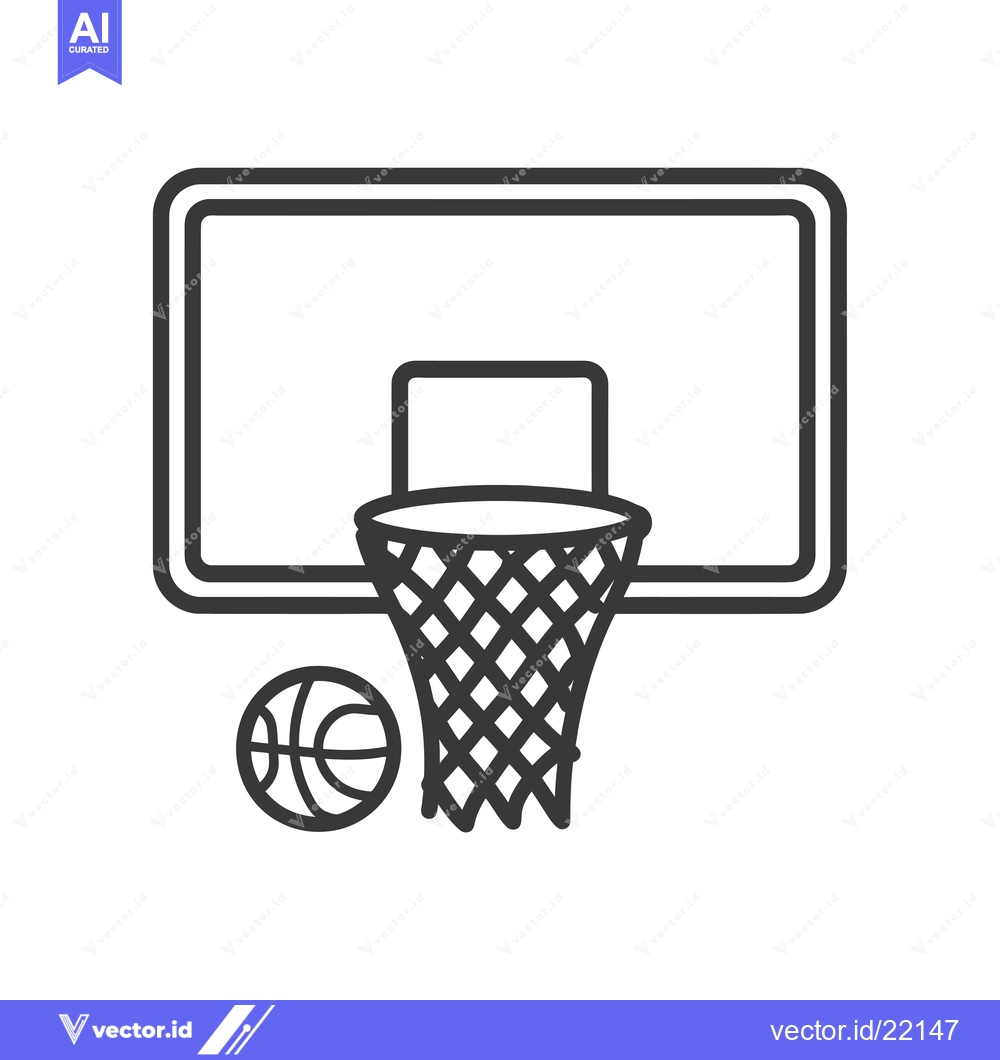 Premium Vector dari Basketball Going Through Hoop with Net