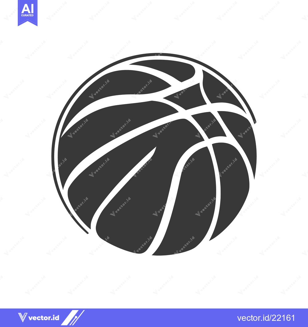 Premium Vector of A simple graphic depiction of a basketball on a white background
