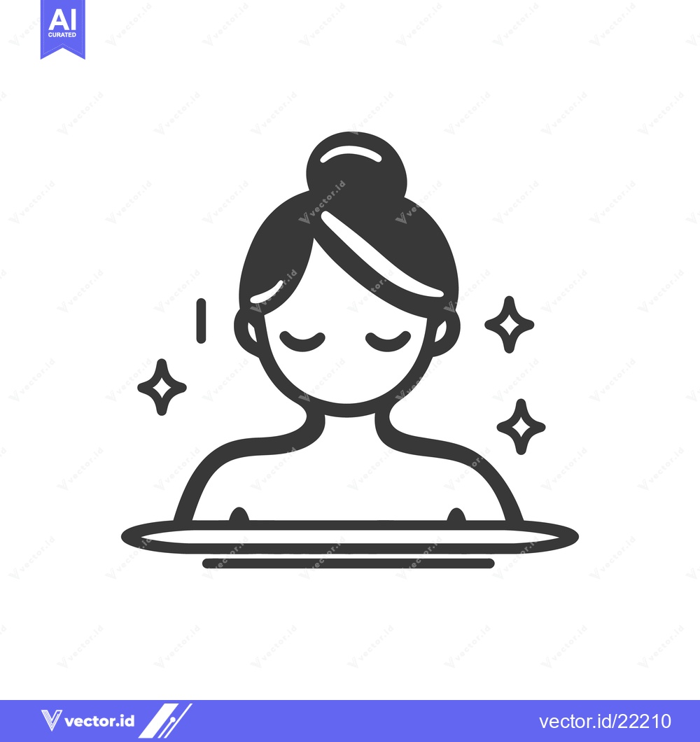 Premium Vector of A woman enjoying a spa treatment in a tranquil and relaxing setting