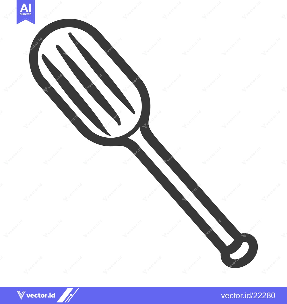 Premium Vector dari A black and white line drawing of a kitchen whisk