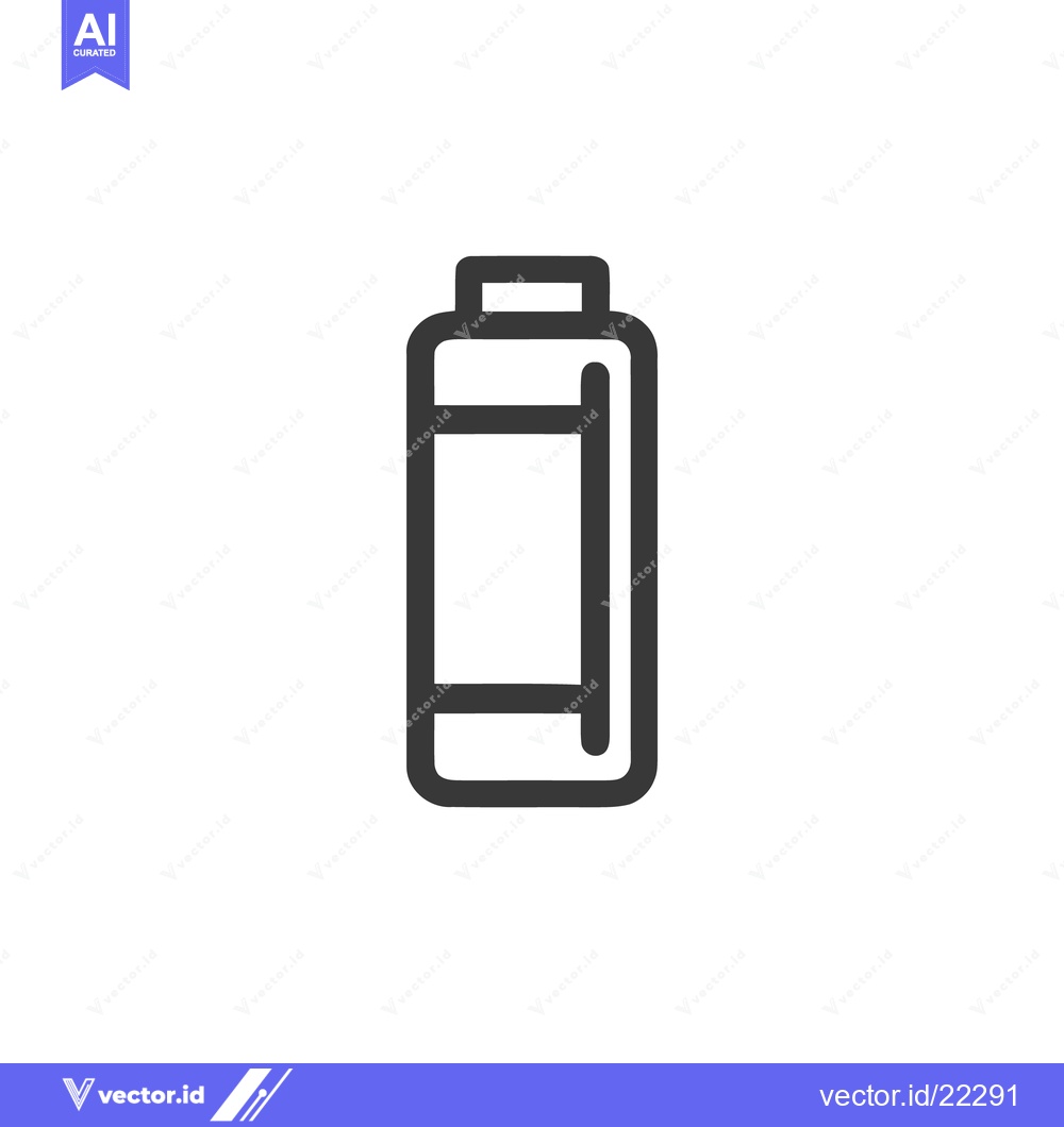 Premium Vector dari Minimalist Bottle Icon: Clean Line Art on White Background