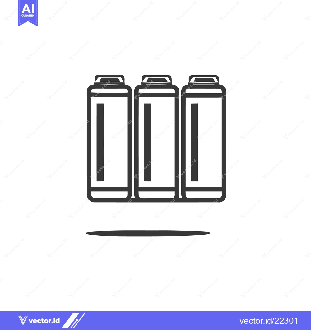 Premium Vector dari Simple Vector Illustration of Three Battery Cells