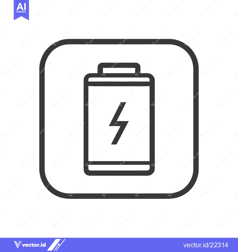 Premium Vector dari Simple, Modern Battery Icon with Charging Symbol