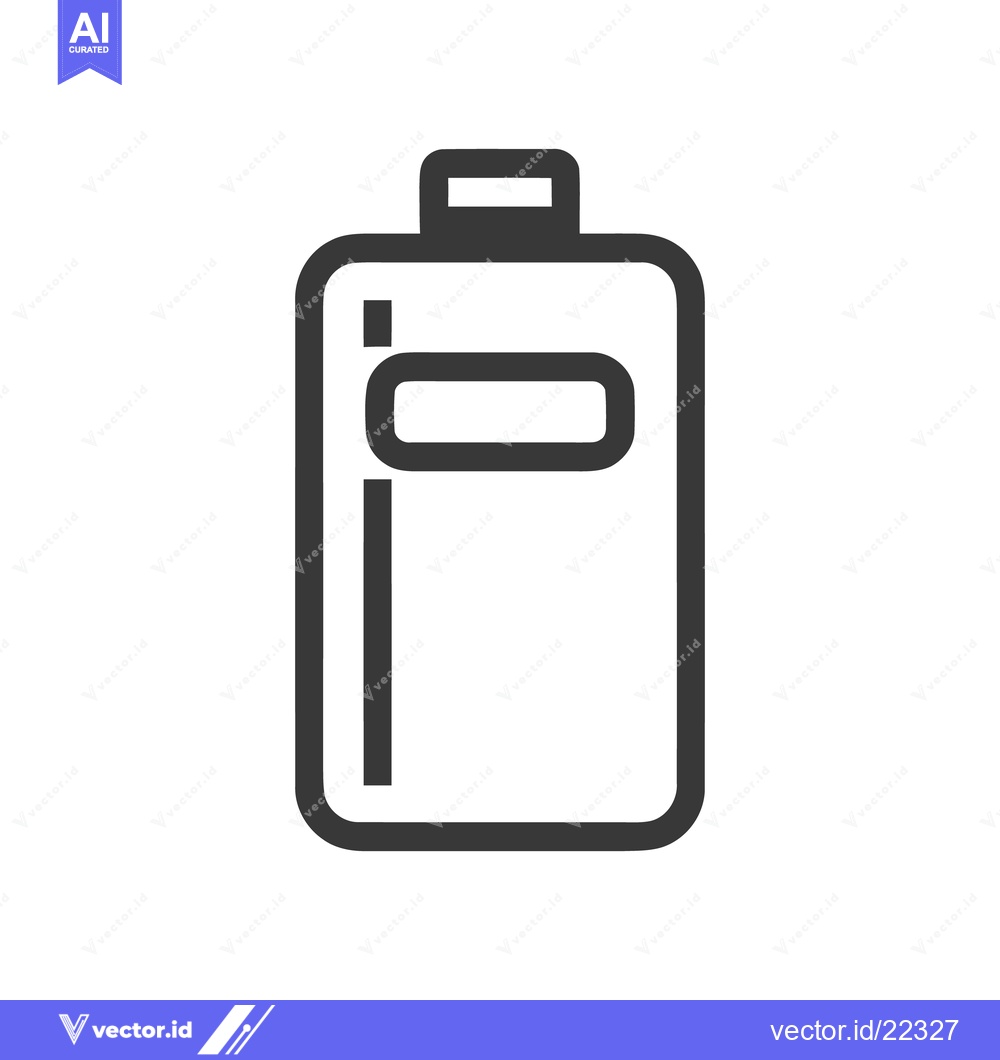 Premium Vector of Minimalist Battery Icon: Bold Outline, Clean Design, Modern Symbolism