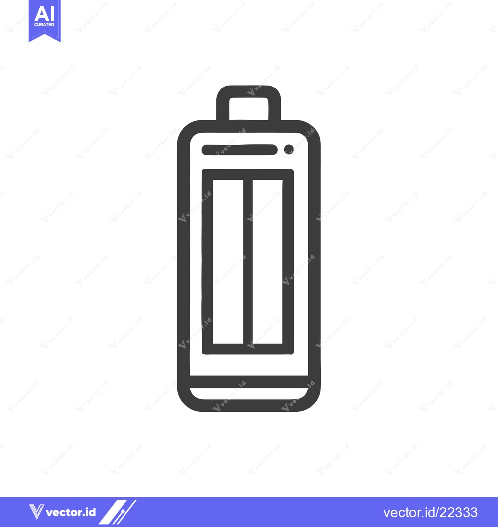 Premium Vector dari Minimalist Elevator Icon: Modern Design with Vertical Doors and Handle