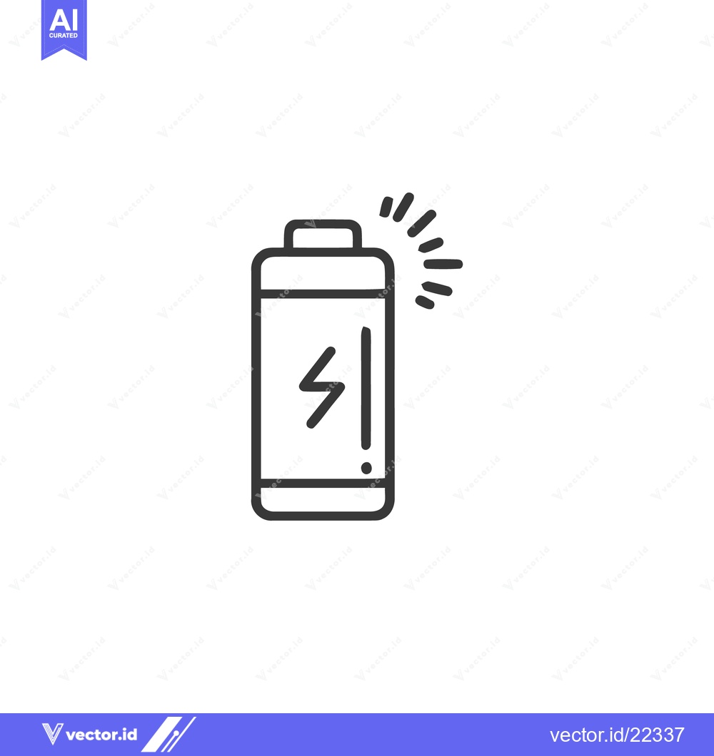 Premium Vector dari Charging Battery Icon with Lightning Bolt and Energy Radiating