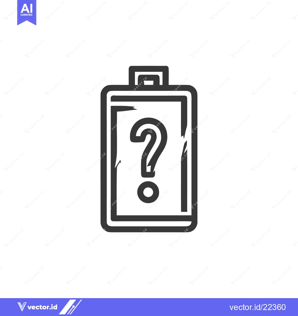 Premium Vector of Question Mark on Clipboard: Minimalist Icon of Inquiry and Uncertainty