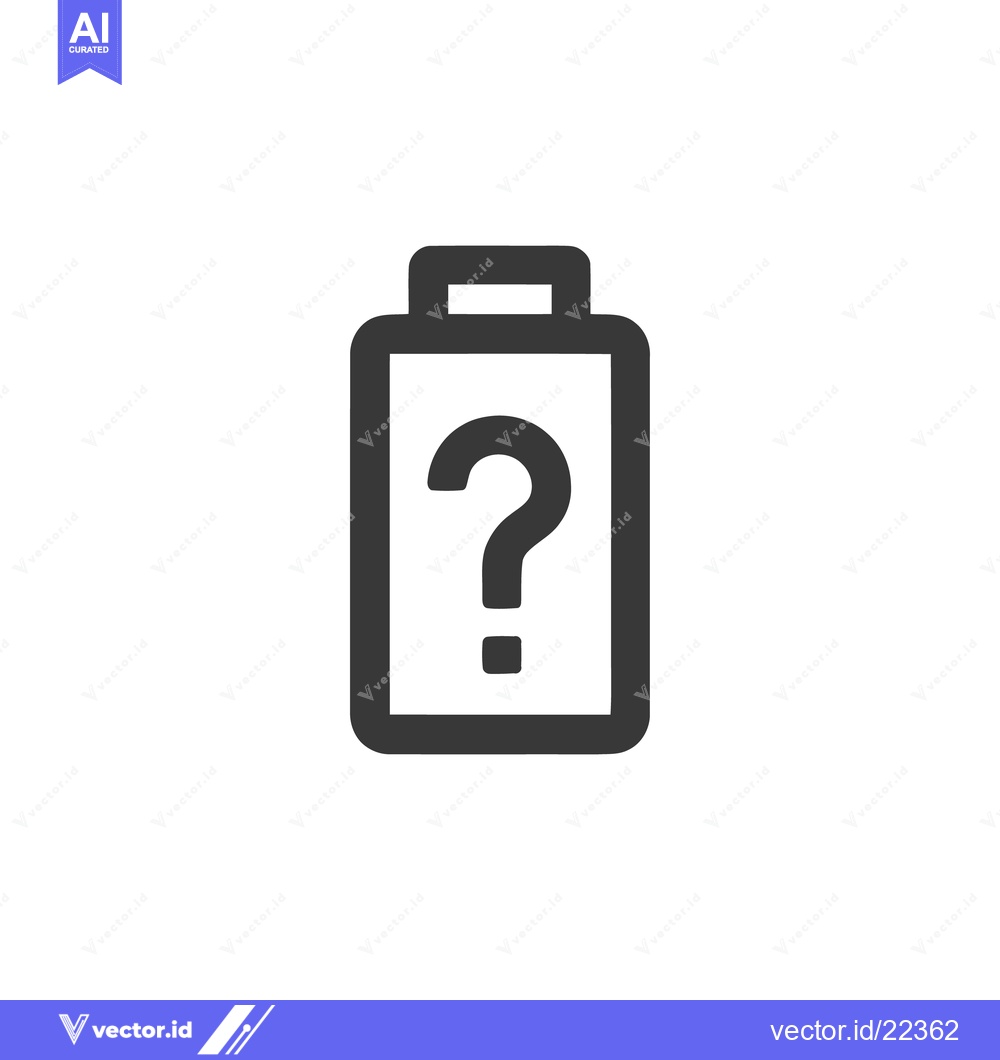 Premium Vector of Bold Question Mark Icon Inside a Rounded Rectangle Shape