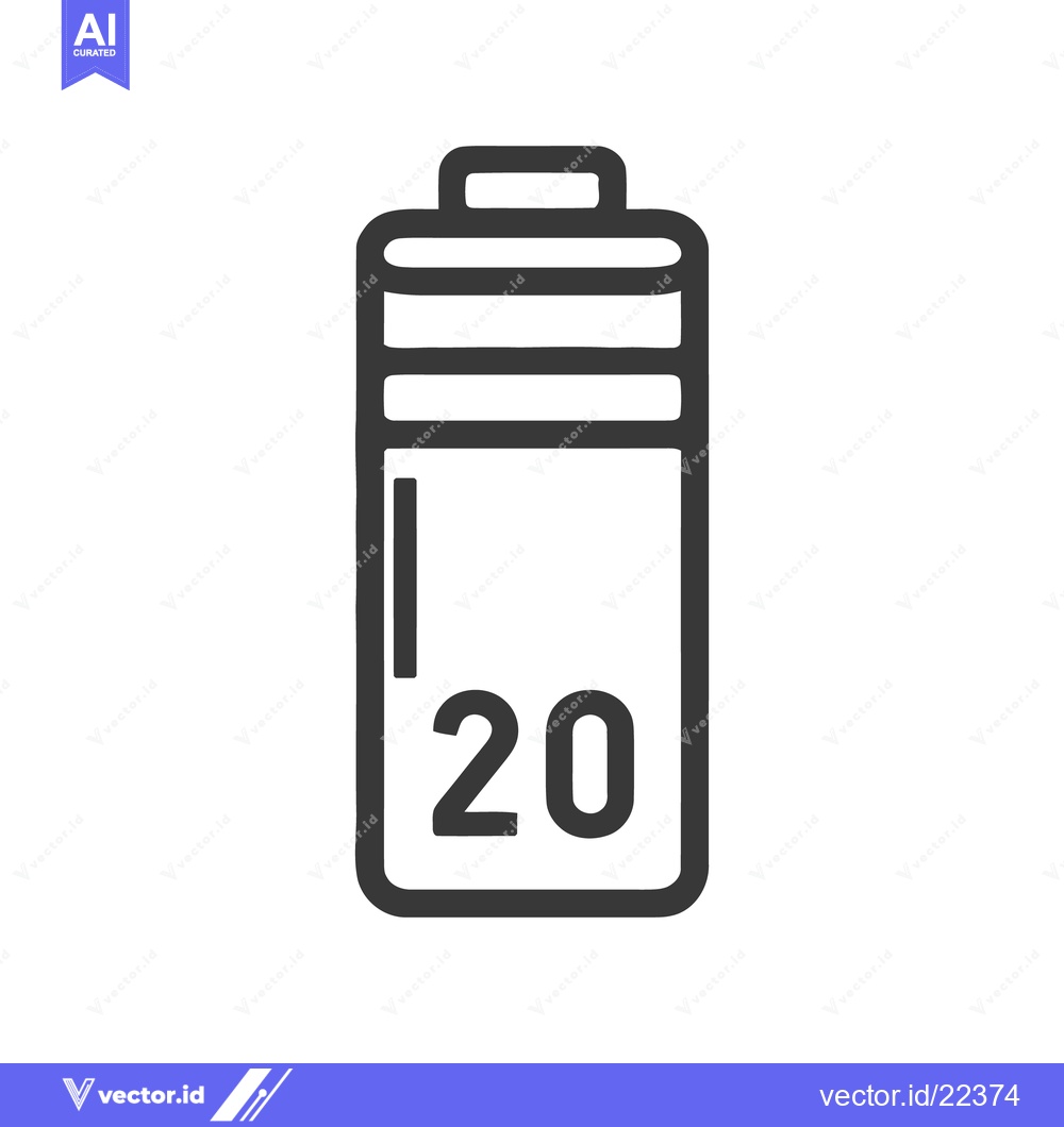 Premium Vector dari Battery Charging 20 Icon Line Art Icon  1137
