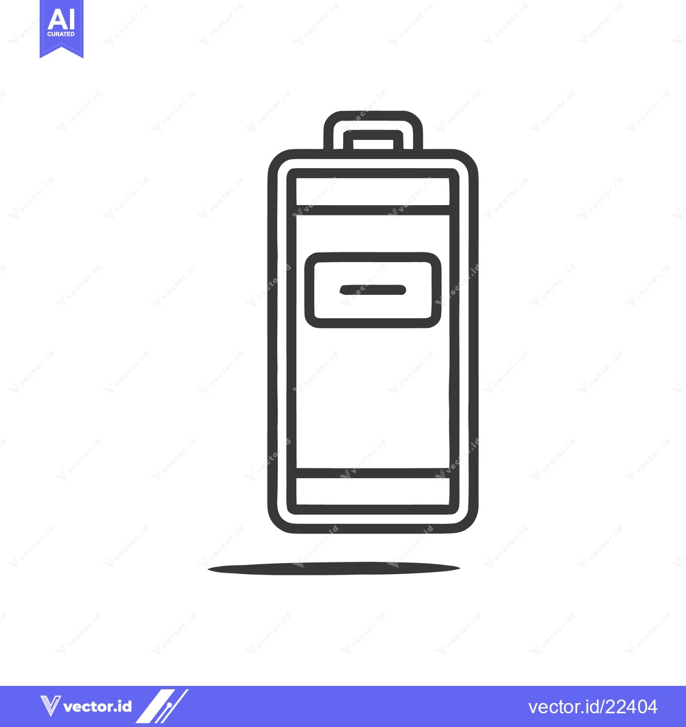 Premium Vector dari Minimalist Battery Icon: Clean Line Art for Energy Symbolism