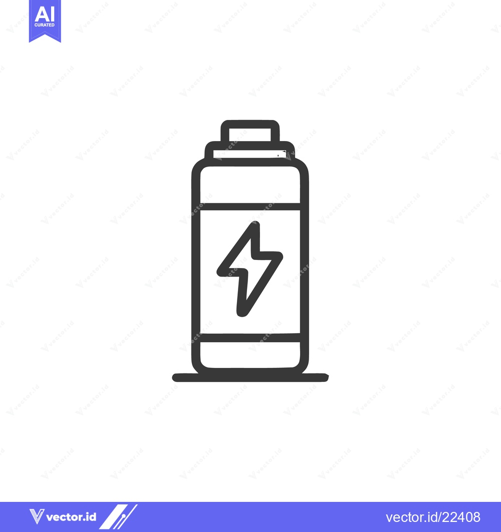 Premium Vector dari Minimalist Energy Drink Icon with Bold Lightning Bolt Symbol