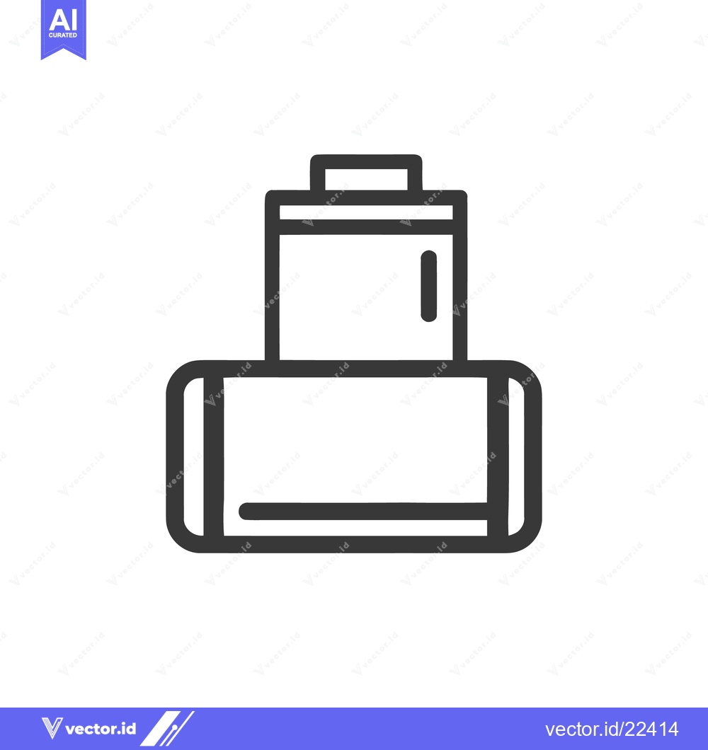 Premium Vector of Minimalist Icon of a Battery Pack, Black Outline on White Background