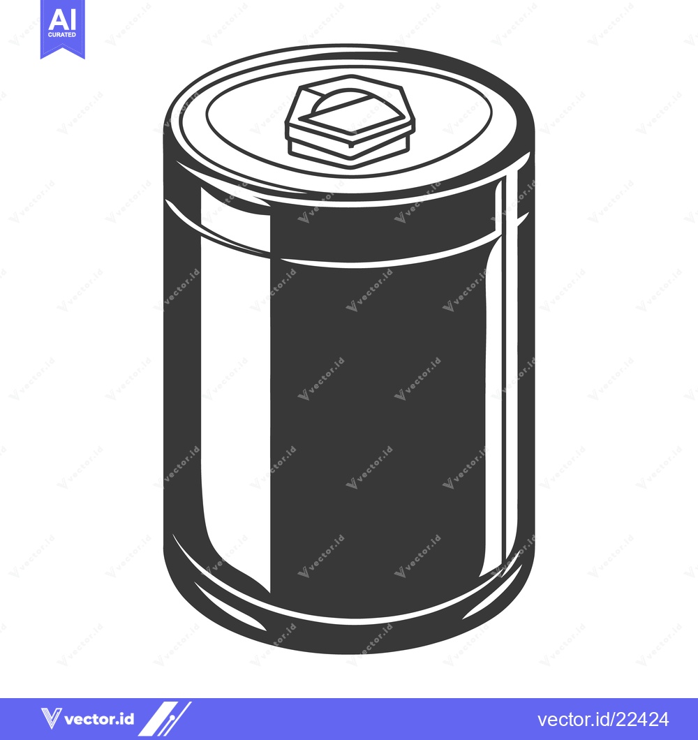 Premium Vector dari A cylindrical metal container with a secure and functional top