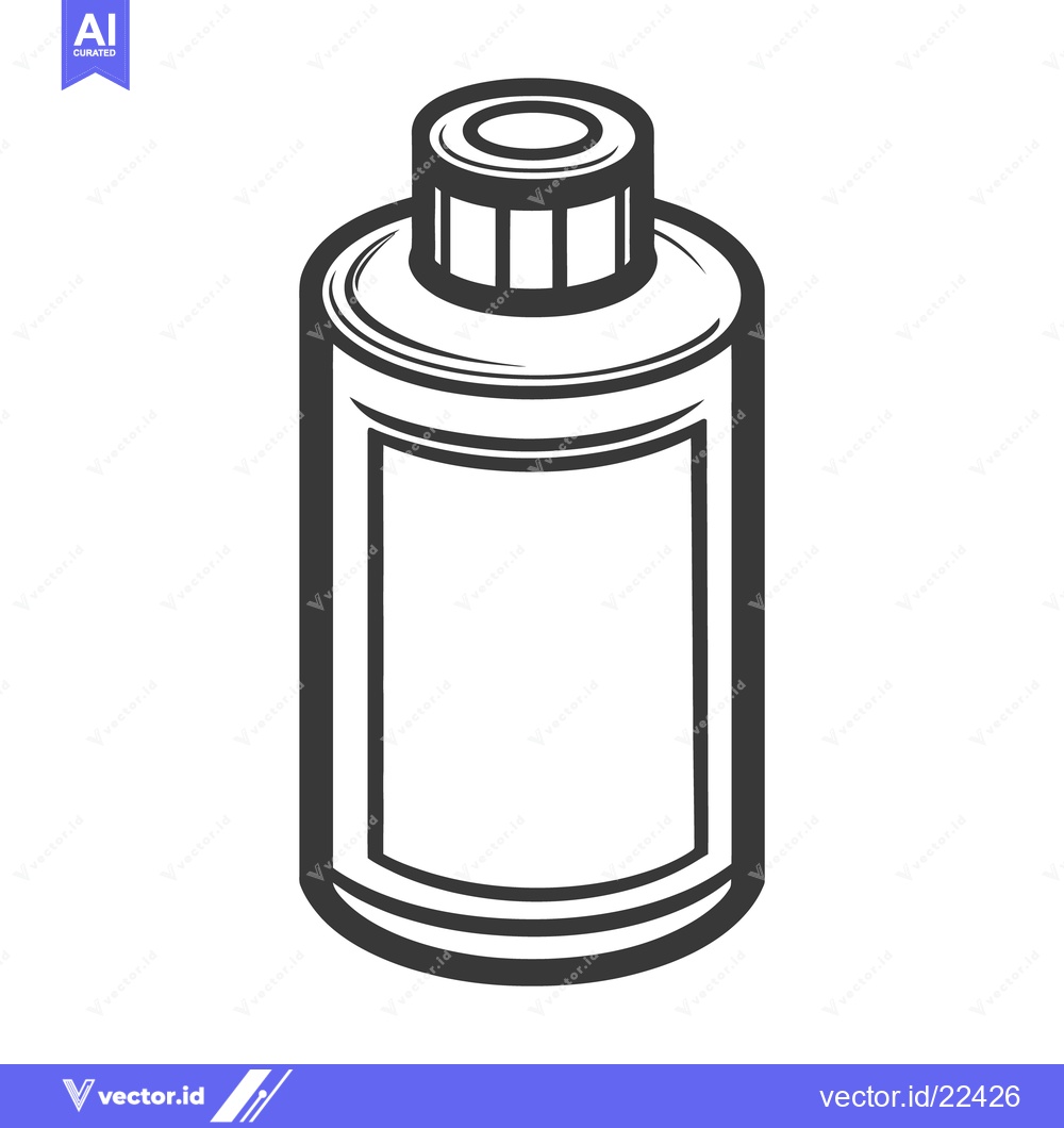 Premium Vector dari Simple illustration of a container with a screw top lid